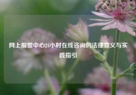 网上报警中心24小时在线咨询的法律意义与实践指引