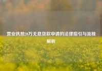 营业执照20万无息贷款申请的法律指引与流程解析